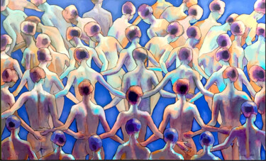 Billion Graces Save the World Painting titled "Billion Graces Save…" by Dags, Original Artwork, Oil