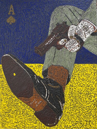 Peinture intitulée "NO COMMENT" par Marjinal Artiste Peintre Décalé Français, Œuvre d'art originale, Acrylique