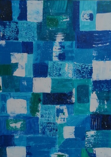 绘画 标题为“Codice Blu” 由Mco, 原创艺术品, 丙烯 安装在木质担架架上