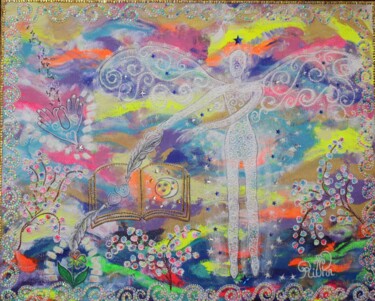 绘画 标题为“This angel within us” 由Rivka, 原创艺术品, 丙烯