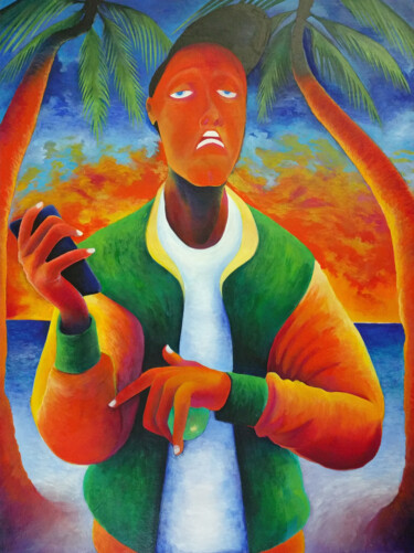 Painting titled "Lost Bro" by Oberlin The Artist, Original Artwork, Acrylic