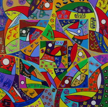Painting titled "Goutte unique de ci…" by Patrick Chaneac, Original Artwork, Acrylic