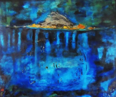 绘画 标题为“VOLCANO CONCERT” 由Eleni Pappa Tsantilis, 原创艺术品, 丙烯 安装在木质担架架上