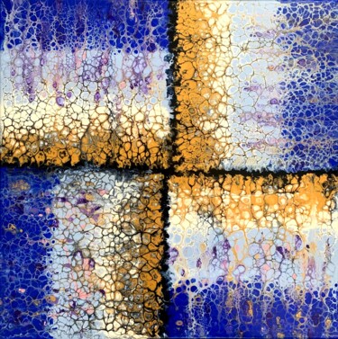 Pintura titulada "Moulin à vent" por Ghislaine Chapuis, Obra de arte original, Acrílico Montado en Bastidor de camilla de ma…