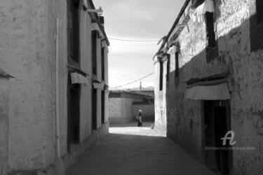 Woman walking - Shigatse - Tibet Photography titled "Woman walking - Shi…" by Scott Gregory Banner, Original Artwork, Digital Photography
