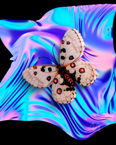 Digital Arts titled "BORBOLETA NO MANTO…" by Gabriela Radiante, Original Artwork, 3D Modeling