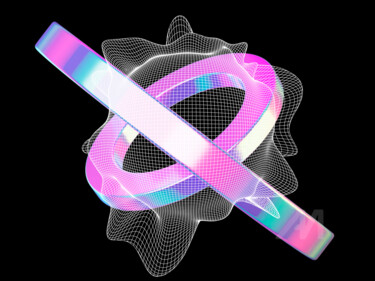 Digital Arts titled "ANÉIS 3D" by Gabriela Radiante, Original Artwork, 3D Modeling
