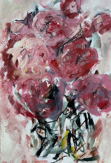 Painting titled "ABSTRACT 9" by Mariia Fedorova, Original Artwork, Oil