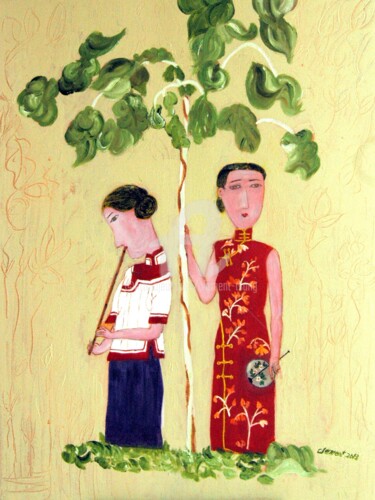 Peinture intitulée "S-Ladies under the…" par Clement Tsang, Œuvre d'art originale, Acrylique