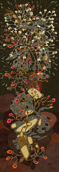 Digital Arts titled "Tentative printaniè…" by Sylvie Dessert (Syl), Original Artwork, Digital Painting