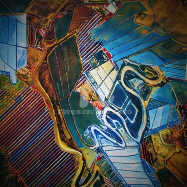 「F 1667  Regine」というタイトルのコラージュ Patrick Demelenneによって, オリジナルのアートワーク, コラージュ