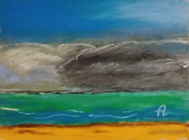 Disegno intitolato "Seascape" da Aurelio Nicolazzo, Opera d'arte originale, Pastello