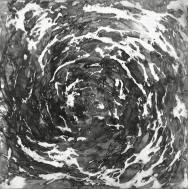 绘画 标题为“Khaos & Ananké 05” 由Jérémy Jacquin, 原创艺术品, 墨 安装在木质担架架上