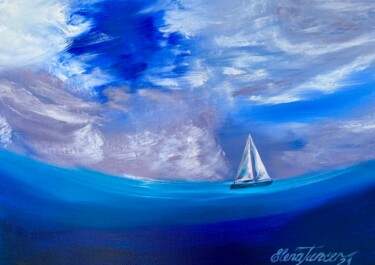 绘画 标题为“"Ocean Whisper" Sai…” 由Elena Tuncer, 原创艺术品, 油