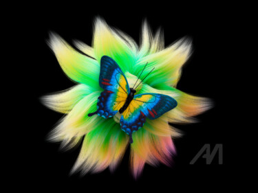 Digital Arts titled "Borboletas no Jardi…" by Gabriela Radiante, Original Artwork, 3D Modeling