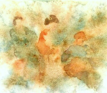 Aquarelle 22 Peinture intitulée "Aquarelle 22" par Jacqueline Pascaud, Œuvre d'art originale, Aquarelle Monté sur Autre panneau rigide