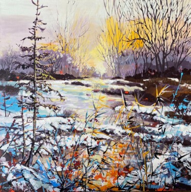 绘画 标题为“Sunrise On The River” 由Irina Rumyantseva, 原创艺术品, 丙烯