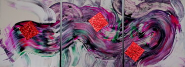 Pink scarlet (triptych art) 제목이 "Pink scarlet (tript…"인 미술작품 Cb.로, 원작, 기름