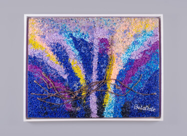Collages intitulée "ERUPTION" par Boladale Ige (Boladaleart), Œuvre d'art originale, Collages Monté sur Châssis en bois