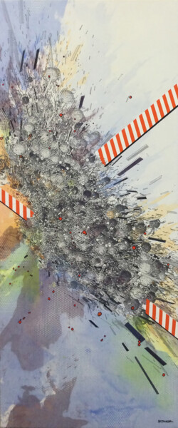 Digitale Kunst mit dem Titel "Débordements" von Scowcza, Original-Kunstwerk, Digitale Malerei