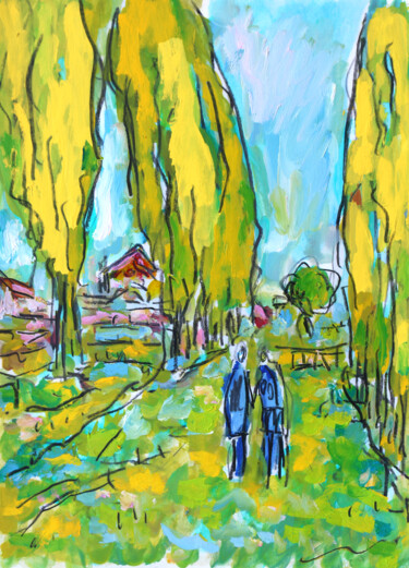 "Uncle Vince (d'aprè…" başlıklı Tablo Jean Mirre tarafından, Orijinal sanat, Petrol