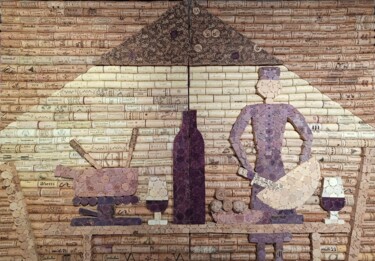 Diptyque côté Fondue côté Raclette Collages titled "Diptyque côté Fondu…" by Michel Divorne, Original Artwork, Collages