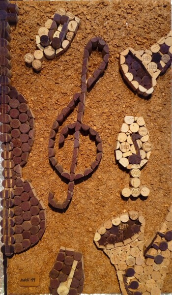 Collages titled "La Clé de Sol" by Michel Divorne, Original Artwork, Collages