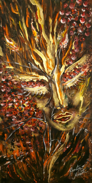 「GLOWING HAWTHORN」というタイトルの絵画 Renata Marotiによって, オリジナルのアートワーク, アクリル