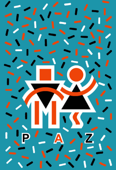 Digital Arts titled "PAZ - (PEACE) No 2/3" by Moreno Franco, Original Artwork, Acrylic