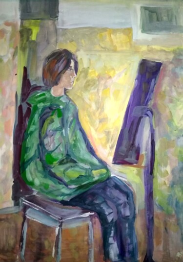 绘画 标题为“Portrait of Bogdan” 由Art-Teodora, 原创艺术品, 水粉