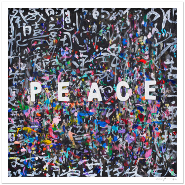 PEACE II - Tirage d'art signé, numéroté Printmaking titled "PEACE II - Tirage d…" by Xiaoyang Galas, Original Artwork, Digital Print