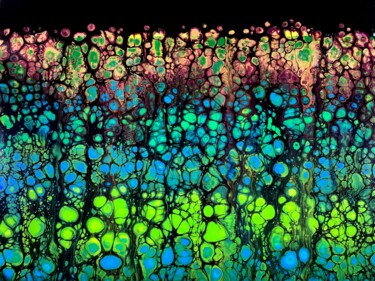 Plancton Peinture intitulée "Plancton" par Ghislaine Chapuis, Œuvre d'art originale, Acrylique Monté sur Châssis en bois