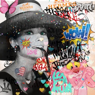 Painting titled "Audrey" by Dominique Kleiner, Original Artwork, Digital Painting