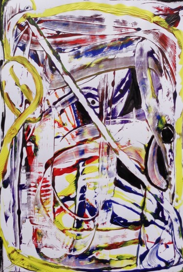Painting titled "toc toc toc  c'est…" by Francisco Mendes, Original Artwork, Acrylic