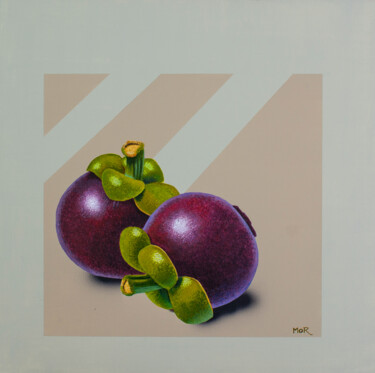 绘画 标题为“Two Mangosteens” 由Dietrich Moravec, 原创艺术品, 丙烯