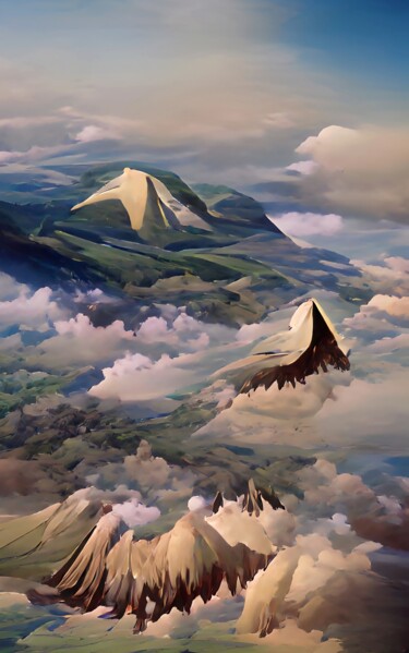 FLYING MOUNTAINS Digital Arts titled "FLYING MOUNTAINS" by Mahesh Tolani, Original Artwork, 3D Modeling