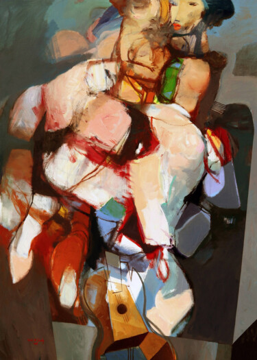 Painting titled "Unity...Three In One" by Qais Al Sindy, Original Artwork, Acrylic