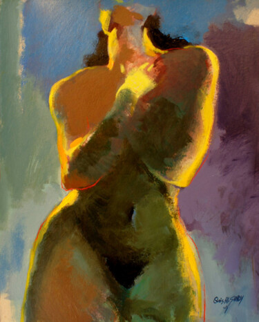 Schilderij getiteld "Lust" door Qais Al Sindy, Origineel Kunstwerk, Acryl