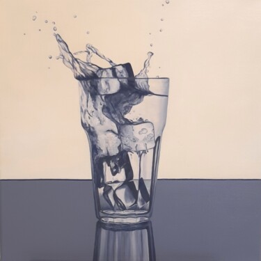 Peinture intitulée "SPLASH !" par Cécile Delaveau, Œuvre d'art originale, Huile Monté sur Châssis en bois