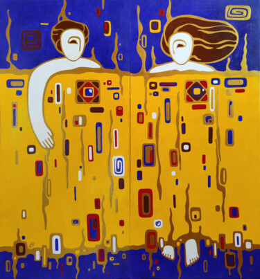 UNDER ONE BLANKET 绘画 标题为“UNDER ONE BLANKET” 由Yulia Belasla, 原创艺术品, 丙烯