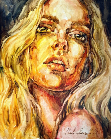 "Just look in my eyes" 绘画 标题为“"Just look in my ey…” 由Isolde Pavlovskaya, 原创艺术品, 油