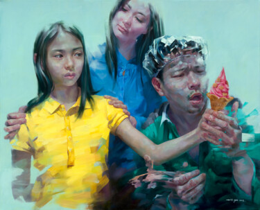 Painting titled "Fellow the fortunes" by Will Yu You Wei Yi, Original Artwork, Oil