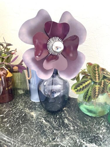 Design titled "Lampe fleur pavot I…" by Joel Carpentier (Ambiance d'Antan), Original Artwork, Luminaire