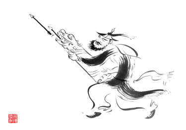 绘画 标题为“Heroes of 5” 由林陳 忠勳 (LinChen,Chung-Hsun), 原创艺术品, 墨
