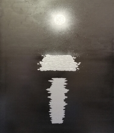 「Halone」というタイトルの絵画 Francesco Giannatiempoによって, オリジナルのアートワーク, アクリル ウッドストレッチャーフレームにマウント