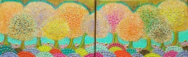 Peinture intitulée "MAGIC LAND" par Flod, Œuvre d'art originale, Acrylique