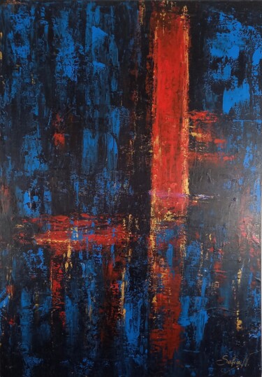 Painting titled "Reflection" by Sofia Nikolaou, Original Artwork, Acrylic