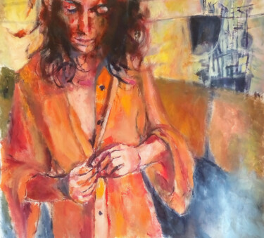 绘画 标题为“MI vedo attraverso…” 由Chiara Abbaticchio, 原创艺术品, 油 安装在木质担架架上