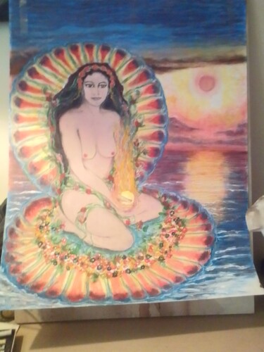 Aphrodite au Levant 图画 标题为“Aphrodite au Levant” 由Bruno Crovi, 原创艺术品, 粉彩
