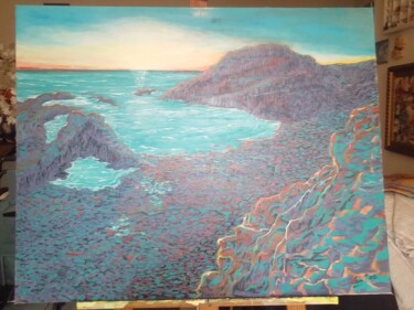 Painting titled "La Chaussée des Géa…" by Bruno Crovi, Original Artwork, Acrylic